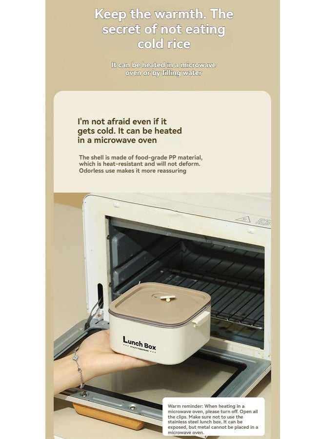 Beauenty Microwaveable 3 Tier Thermal Lunch Box Portable Insulated Lunch Containers With Bag, Leakproof Stackable Stainless Steel Food Container For Adults Kids - Image 4